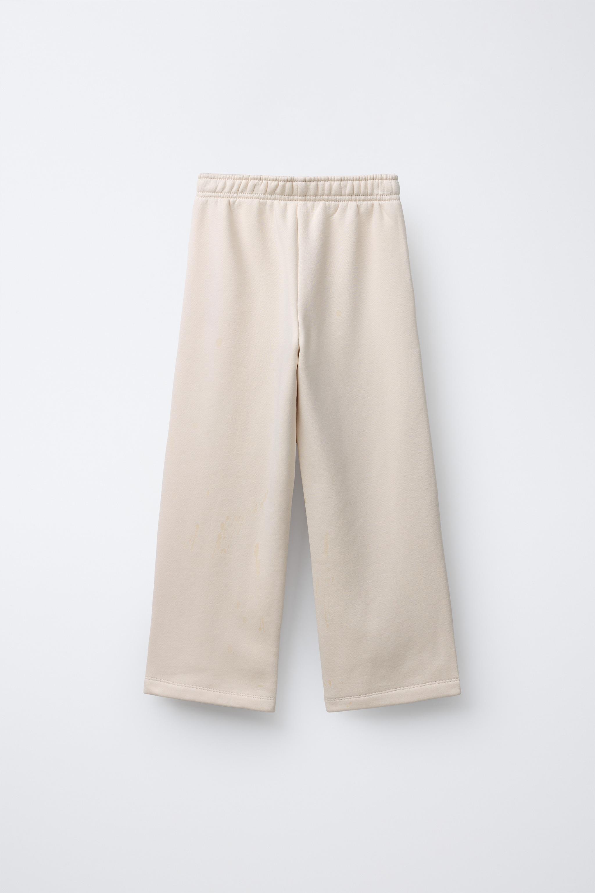 WIDE LEG FLEECE PANTS